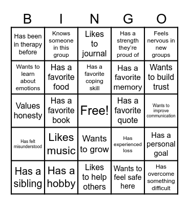 SESSION #1: ICE BREAKR Bingo Card
