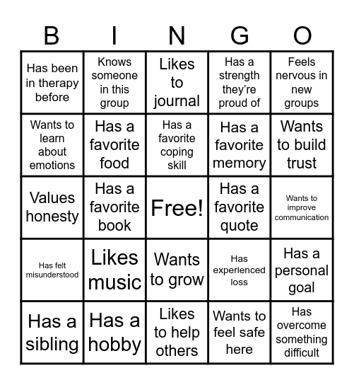 SESSION #1: ICE BREAKR Bingo Card