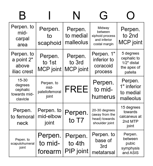 1070 Positioning I Final Review: What's the CR? Bingo Card