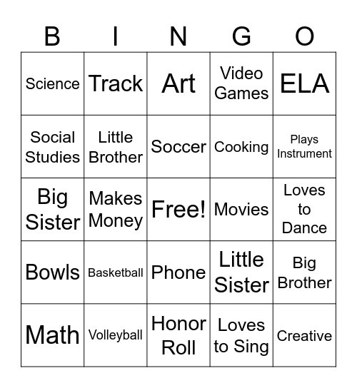 PTA Waterside School for Leadership Bingo Card