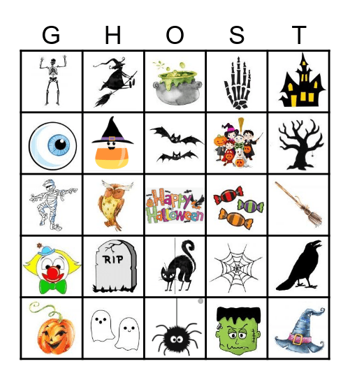 Halloween Bingo Card