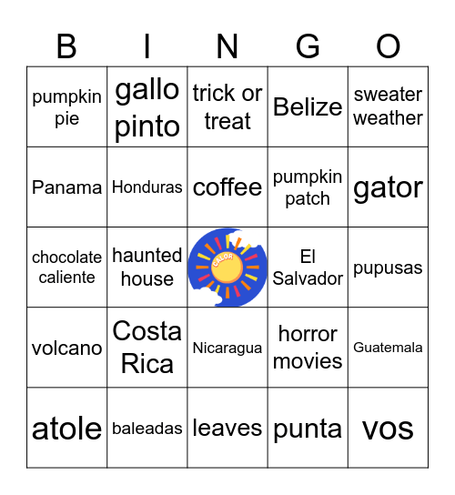 CALOR Bingo Card