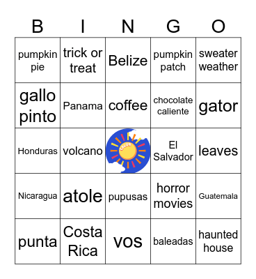 CALOR Bingo Card