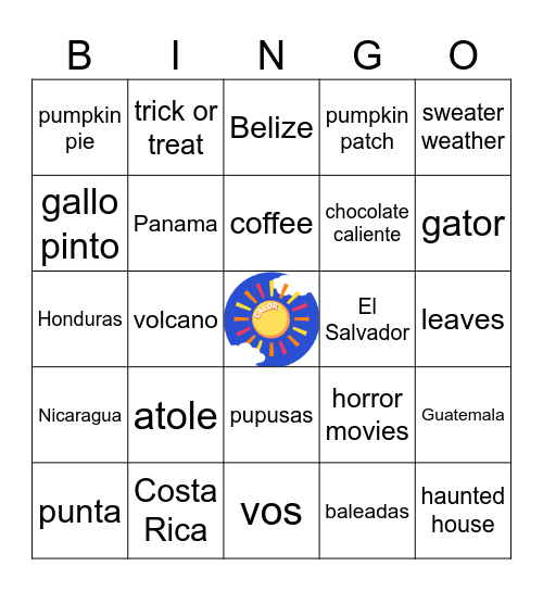 CALOR Bingo Card