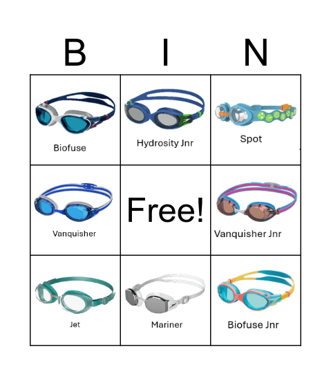 Goggle Bingo Card