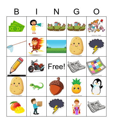 K2 Phonics LMNPQ Bingo Card