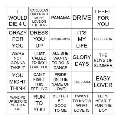 1984 Bingo Card