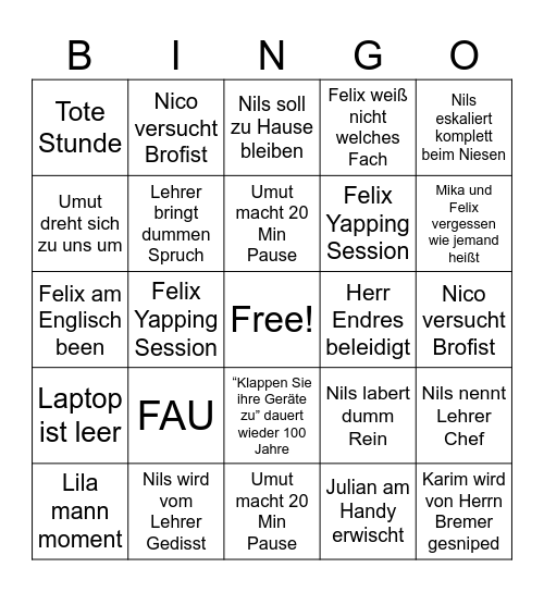 BS-Bingo Card