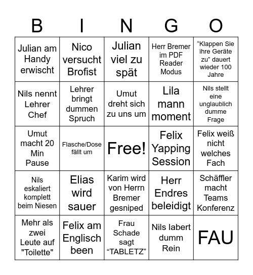 BS-Bingo Card