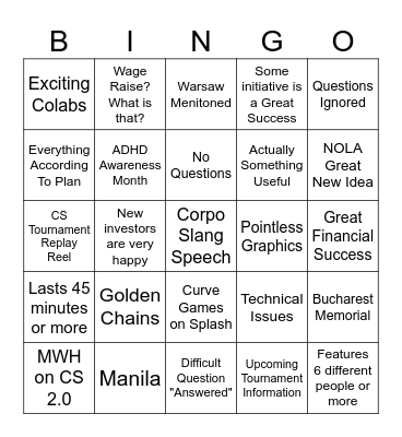 TownHall - October 2025 Edition Bingo Card