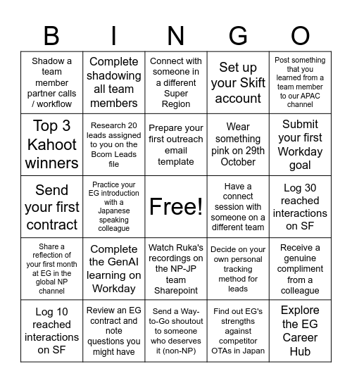 Q4 2025 Mid-Quarter Bingo Card