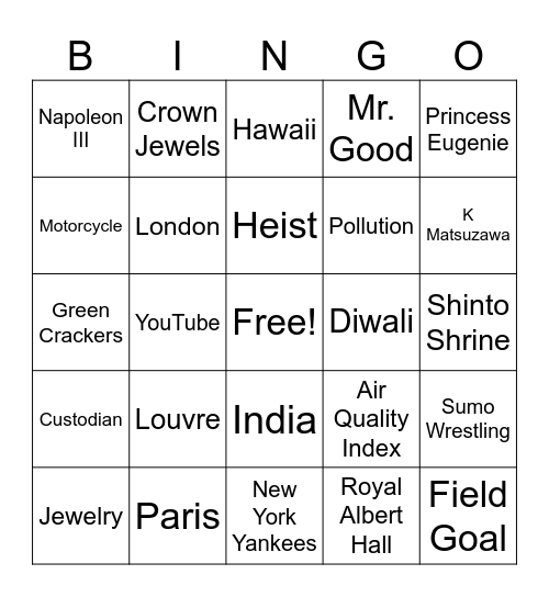 CNN 10 10/21/25 Bingo Card