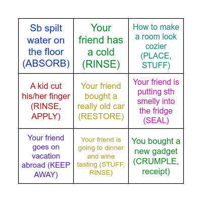 NEF, INT PLUS, U6B Bingo Card