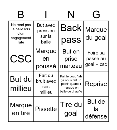 Bingo baby Val Bingo Card