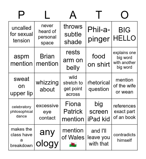 DML Bingo Card
