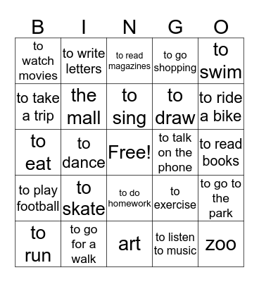 Los Gustos Bingo Card