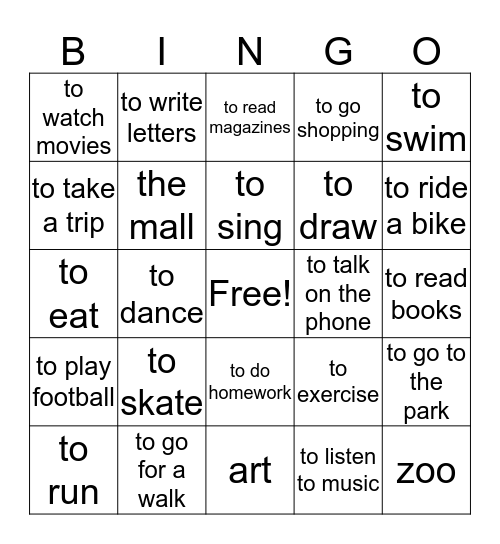 Los Gustos Bingo Card
