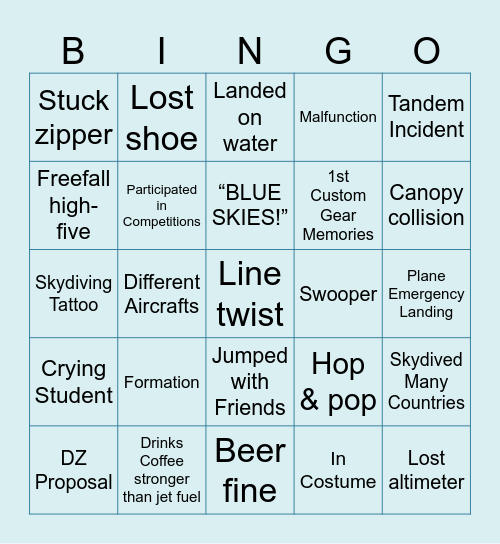 Spread The Wings Bingo Card