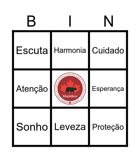 Palavras de elogio Bingo Card