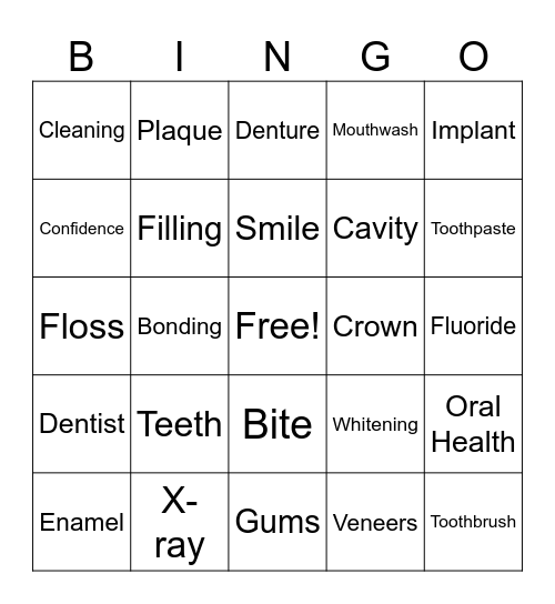 Smile Bingo Card