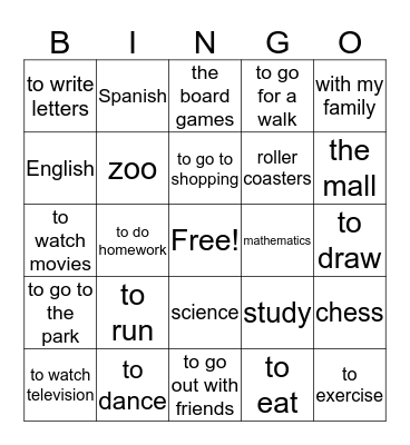 BINGO YO!! Bingo Card