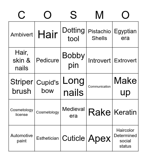 Exploratory Bingo Card