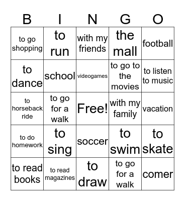 La Escuela Bingo Card