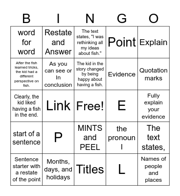Our Acronyms Bingo Card