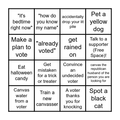 GOTV BINGO Card