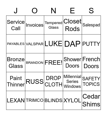 JPG BINGO Card
