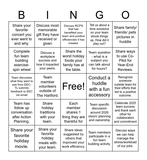 Q4 Engaged Bingo Card