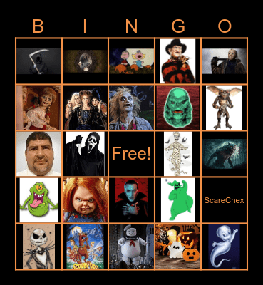 Halloween Movies and Monsters 2.0 Bingo Card