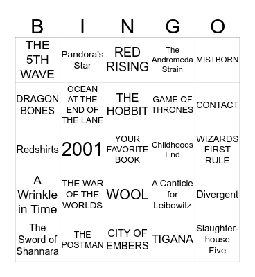 BOOK BINGO Card