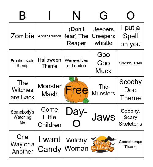 Halloween Bingo Card