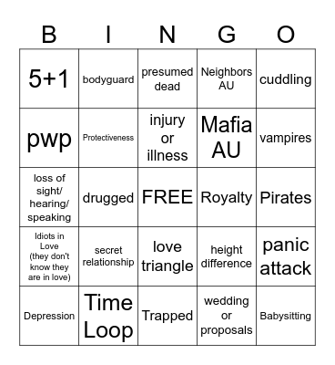 WinterAgent fic Bingo Card