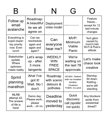 PO Bingo Card