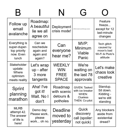 PO Bingo Card