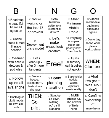 PO Bingo Card