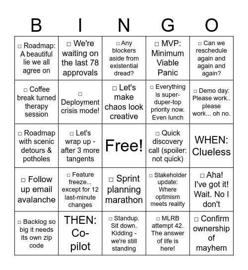 PO Bingo Card