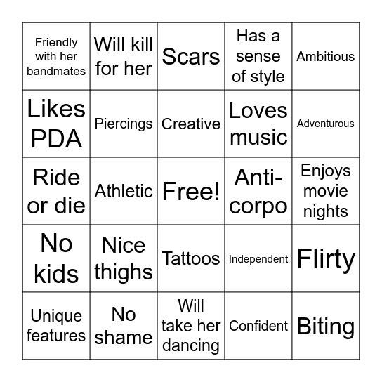 Are You Piper's Type? Bingo Card