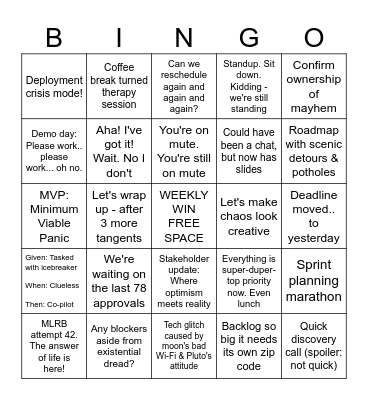 PO Bingo Card
