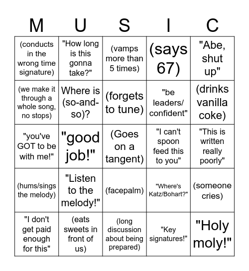 Davies Bingo! (pit) Bingo Card