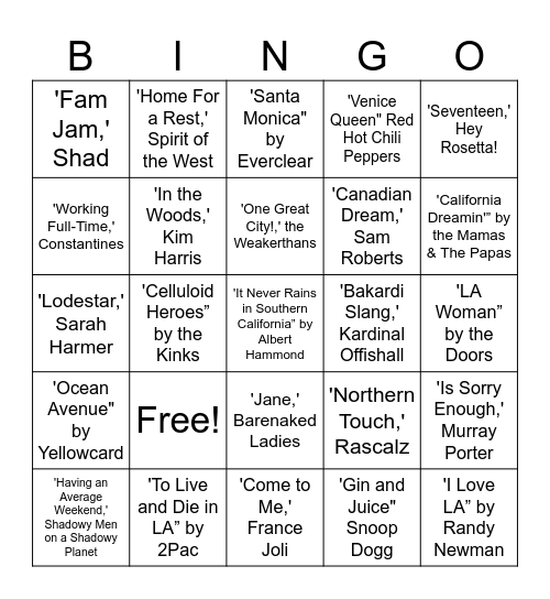 World Series of Bingo Card