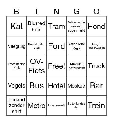 Geoguessr Bingo Card