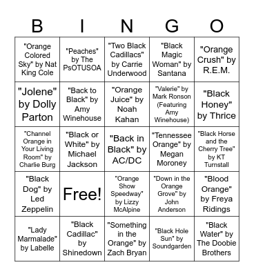 Midnight Pumpkin Patch Bingo Card