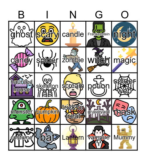 Halloween bingo Card