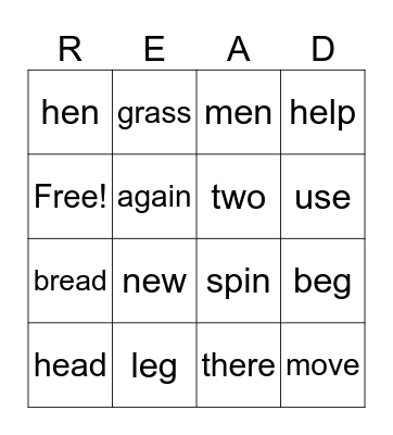 Unit 2 Week 1: Jobs Around Town Bingo Card