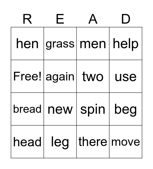 Unit 2 Week 1: Jobs Around Town Bingo Card