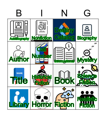 Library Bingo Card