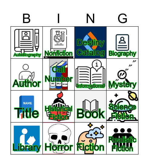 Library Bingo Card